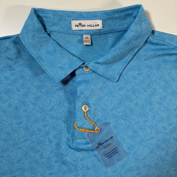 Peter Millar Other - NEW Peter Millar Polo Shirt XL Crown Sport Paisley Jacquard Performance AOP